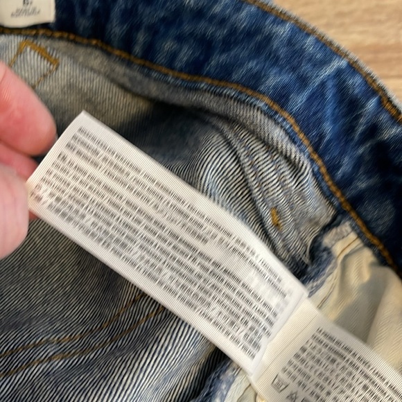 Abercrombie & Fitch Curve Love High Rise Mom Jean Blue Medium Wash Distressed 28 - Picture 9 of 11